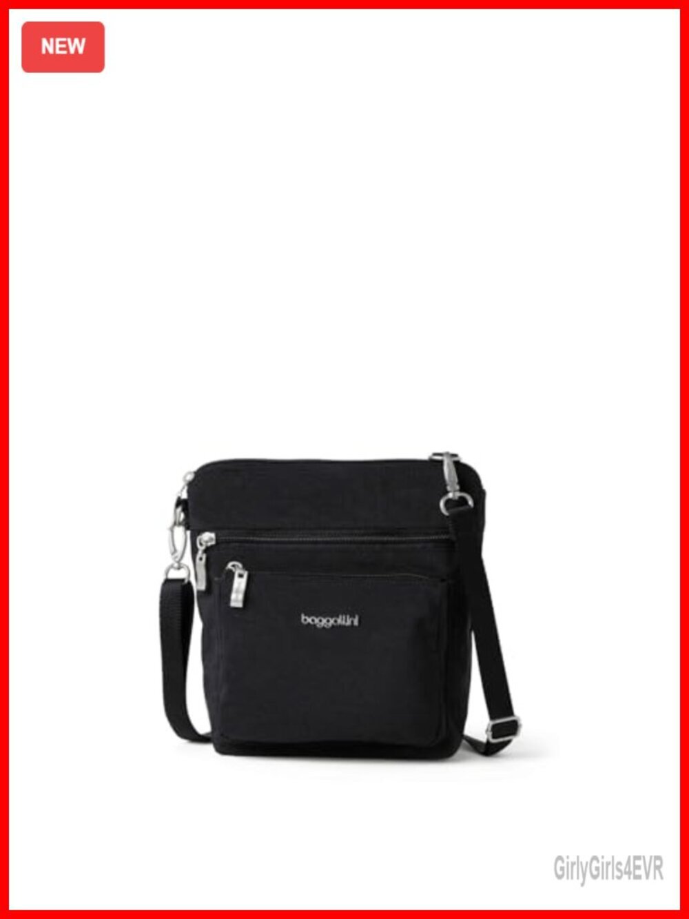 Lightweight Nylon RFID Crossbody Bag with Adjustable Strap